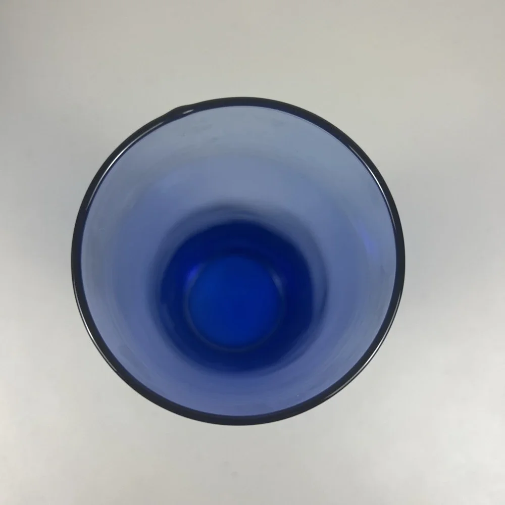 Cobalt Blue Glass Cylindrical Vase Large Floral‎ Centerpiece 10.25